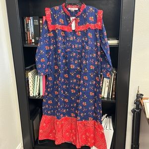 Ro’s Garden Tatiana Blue Reno Dress Size L Tuckernuck